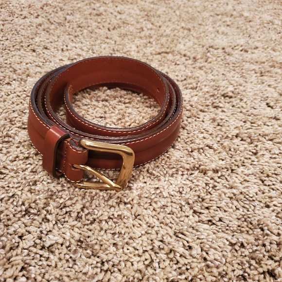 Eddie Bauer Brown Leather Belt, Made in Italy, Size 42 - Picture 1 of 16